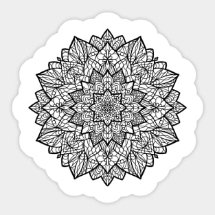 Ornamental Flower Line Art Mandala Sticker